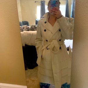 White Express coat